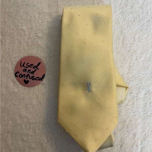 Yves Saint Laurent Light Yellow Tie - Picture 1 of 6